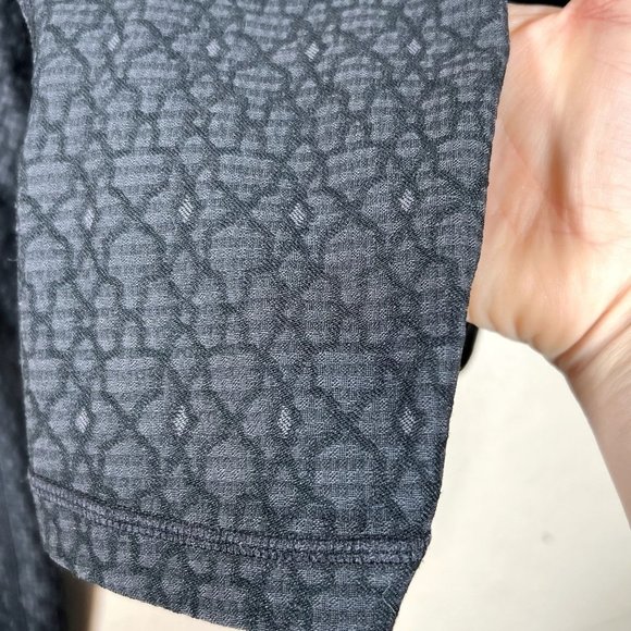 Prana Leggings Quilted Gray Womens Medium Athletic Gym Stretch - Picture 4 of 8